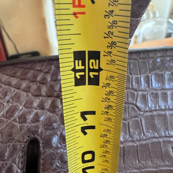 Real Crocodile leather Brown Handbag - Picture 6 of 16